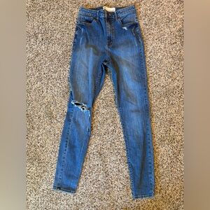 RSQ Dark Blue Distressed Skinny Jeans